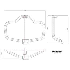 Barra de choque de protección de motor de carretera de bigote de motocicleta para Harley Sportster XL 1200 883 Iron 883 Forty Eight Seventy Two <span class=keywords><strong>2004</strong></span>-up - Product Image 3