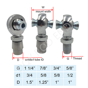 Prix le plus bas embout de tige 5/8-18 kits de joints de <span class=keywords><strong>heim</strong></span> en acier inoxydable uniball cup rose joint XM10 chromoly rotule JMX10T - Product Image 5