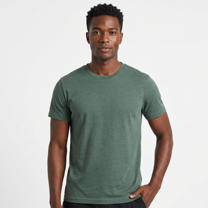 Camiseta de Hombre de Talla Grande, 100% Algodón Orgánico, Tejido Suave de Primera Calidad, con Logotipo Frontal, Manga Corta, Ecológica, Hecha en India, Suministro al por Mayor - Product Image 1