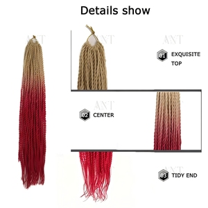 <span class=keywords><strong>Trecce</strong></span> Senegalesi Ombre di Alta Qualità, Capelli per Intrecciare a Uncinetto, <span class=keywords><strong>2</strong></span> Fili, Colore Personalizzabile per Tutte le Occasioni - Product Image 2