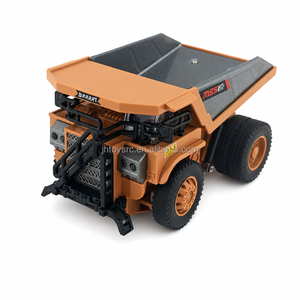 Coche de Control Remoto de Aleación a Escala 1:64, 2.4Ghz, 8 Canales, Juguete de Control Remoto para Niños, Camión <span class=keywords><strong>Volquete</strong></span> con Luces - Product Image 5
