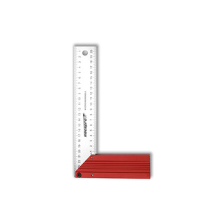 Équerre de charpentier professionnelle MEASPRO MS07SA2 200 mm, lame en acier inoxydable gravée, poignée en aluminium massif, outil métrique et impérial de qualité - Product Image 2