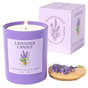 Valentine's Day Soy Wax Lavender Aromatherapy Glass Jar <b>Candles</b> for Women & Men-<b>Long</b> Burning Handmade Modern Home Fragrance - Product Image 4