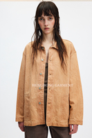 Jaket Denim Wanita Model Vintage Terbaru 2026, Ukuran Besar, Kasual, Lengan Panjang, Kancing Depan, Produksi Pabrik untuk Wanita