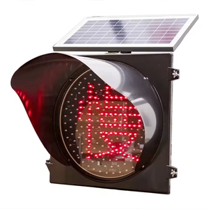 Meilleur prix 300mm ambre clignotant solaire LED voyant d'avertissement de trafic - Product Image 2