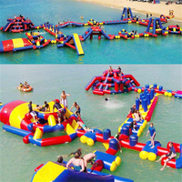 Vente chaude 0.9mm épaissir PVC gonflable jeu flottant gonflable jouets d'eau gonflable flottant parc maritimes ou lac utilisation