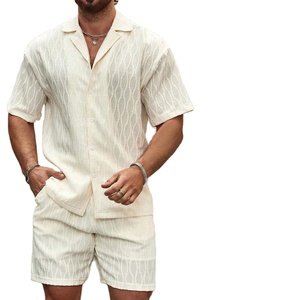 <span class=keywords><strong>Conjunto</strong></span> de Ropa Casual de Playa para <span class=keywords><strong>Hombre</strong></span>, Primavera, Transpirable, Estampado <span class=keywords><strong>Hawaiano</strong></span>, Camisa de Manga Corta, Pantalones Cortos, Tela de Velour, <span class=keywords><strong>Conjunto</strong></span> de Dos Piezas - Product Image 1