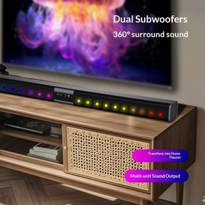 <span class=keywords><strong>Barre</strong></span> <span class=keywords><strong>de</strong></span> <span class=keywords><strong>son</strong></span> étanche 10W en ABS avec télécommande USB, subwoofer stéréo <span class=keywords><strong>sans</strong></span> fil pour TV et PC - Product Image 2