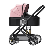 Poussette pliable portable 3 en 1 pour bébé de 0 à 3 ans, réglage à trois vitesses, cadre en acier inoxydable, capacité de charge de 20 kg