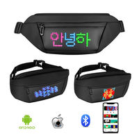 Smart Pixel Ransel LED Uniseks, Tas Dada Fungsi Tas Bahu dengan Tampilan Layar LED, Tas Bahu Trendi, Tas Pinggang LED