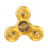 Fidget Spinner Lumineux LED Transparent en Cristal, Coloré et Écologique, Jouet Éducatif en Plastique, Unisexe, à partir de 8 ans