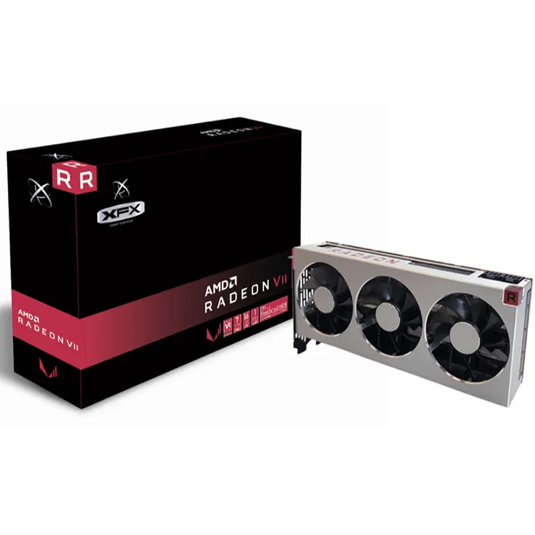 USED XFX AMD Radeon VII 16GBグラフィックスカード、OEMパッケージおよび3ファンクーラーAMD Radeon VII 16GB GPU