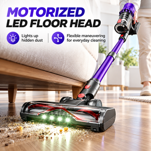 OEM ODM 40KPa 650W 250AW Cordless Stick Vacuum Cleaner Brushless Motor LED Display for Home <b>Carpet</b> Pet Hair Cleaning Best Price - Product Image 2