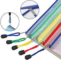 Sacs de rangement en PVC imperméables et économiques avec fermetures éclair et impression sérigraphique pour le stockage personnalisable des fournitures de bureau et scolaires