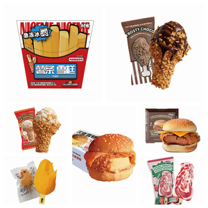 Nuevo Diseño Divertido de Helado en Forma de Papas Fritas/Hamburguesa/Pierna de Pollo Grande/Filete, Helado Congelado en Forma de Mango Entero - Product Image 1