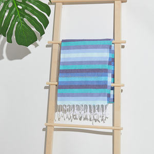 Serviette de plage turque la plus vendue, sac à dos en gros peshtemal, fabricant de serviettes de plage en Turquie, blue blast - Product Image 4