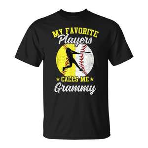 Camiseta con la frase: Mis jugadores de béisbol favoritos me llaman Grammy - Product Image 1