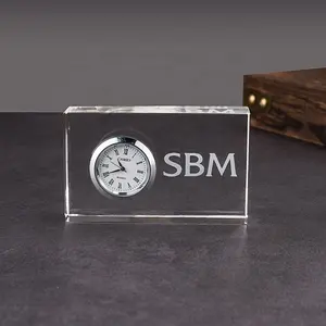 Nuevo regalo acrílico creativo reloj de cristal recuerdo reloj de cristal artesanía decoración suministros de oficina creativos