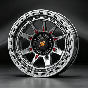 Jantes en alliage usinées argentées pour tout-terrain, 15-20 pouces, 17x9 18x9 6x139.7 pour Toyota Jeep Ford Tacoma Wrangler - Product Image 3