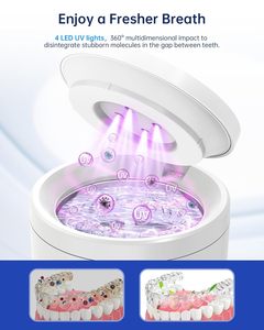 Vente chaude Portable Orthodontique Aligneur Machine De Nettoyage Ménage Dentaire Dentier Retenue Cas UV Nettoyeur À Ultrasons - Product Image 3