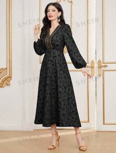 Fukro 3D Jacquard Fabric With Textured Weaved Jacquard Floral Pattern for Making Women Cheongsam Embossed Jacquard Dress <strong>Clothes</strong> - Product Image 4