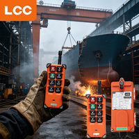 Télécommande radio sans fil LCC pour grue industrielle, équipement de levage de machines, contrôleur de palan électrique sans fil F21-E1B