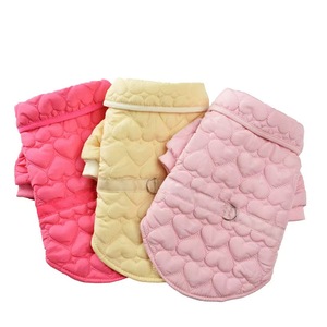 Autumn Winter Cotton Pet <b>Clothes</b> for Dogs <b>Cats</b> Solid Color Heart Pattern Dog Jacket Warm Puppy Clothing Outfits for Spring - Product Image 1