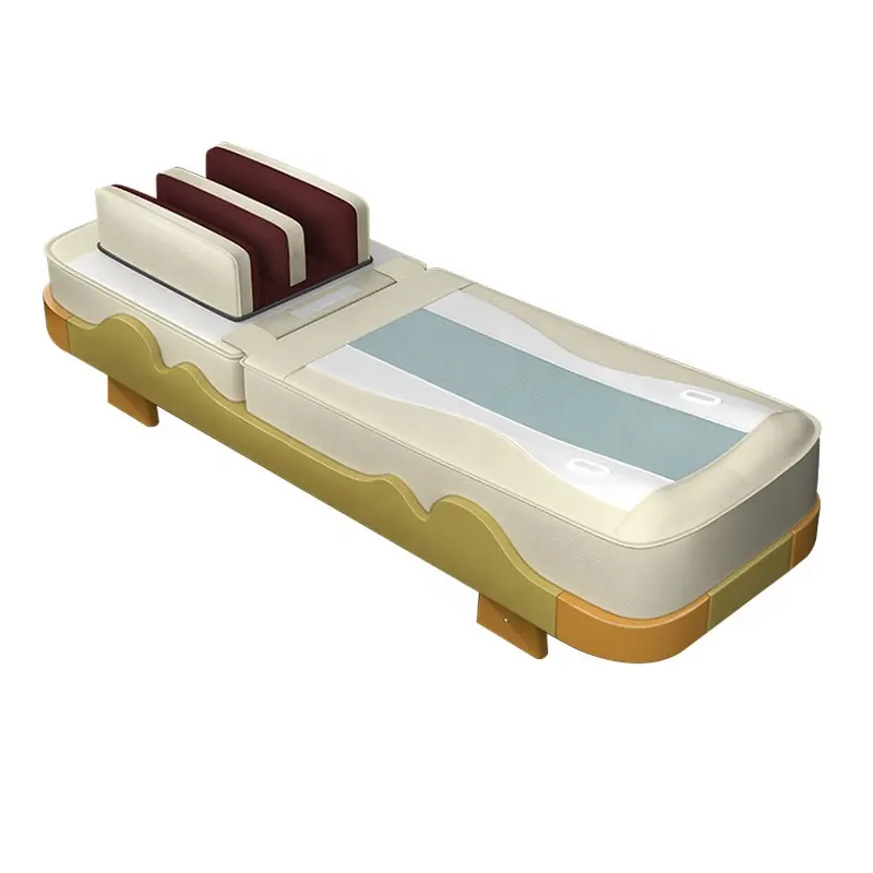 Beste Nieuwe Groothandel Automatische Lucht Acupressuur Infrarood Jade Roller Hot Stone Full Body Elektrische Massage Bed