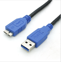 Harga grosir kabel Data OEM 5Gpbs USB3.0 ke Micro USB Male ke Male untuk ponsel Hard Disk