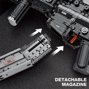 Reobrix 77025 Mcx Assault Rifle Building <b>Block</b> Set 800+ Pieces Educational Model Toy for Boys Ages 8-13 - Product Image 4