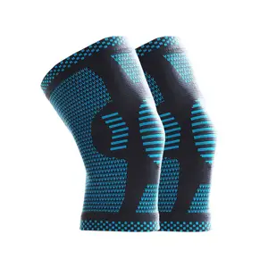 2022 Nieuwkomers 3D Gebreide Elastische Vezels Nylon Knie Ondersteunt Mouw Compression Sport Kniebrace