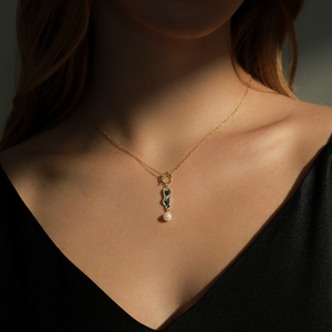 925 Diseño <span class=keywords><strong>de</strong></span> Arte <span class=keywords><strong>de</strong></span> plata esterlina <span class=keywords><strong>la</strong></span> <span class=keywords><strong>persistencia</strong></span> <span class=keywords><strong>de</strong></span> <span class=keywords><strong>la</strong></span> <span class=keywords><strong>memoria</strong></span> reloj trenzado collar con colgante <span class=keywords><strong>de</strong></span> perla para mujer joyería fina - Product Image 5