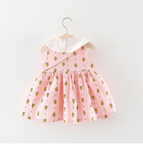 European New Style Fashion Party Frock Designs One Piece Kids Girls Cartoon Duck Dresses for Children - Product Image 3