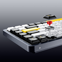 Clavier mécanique de jeu ultra fin RGB à profil bas sans fil Bluetooth 75% en aluminium avec disposition arabe espagnole personnalisée 84 touches
