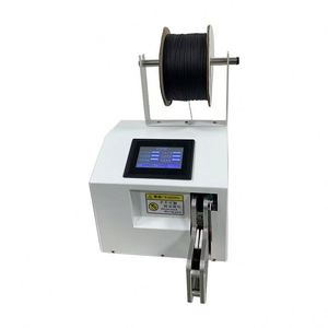 เครื่องผูกแบบกึ่งอัตโนมัติ <span class=keywords><strong>3Q</strong></span> สำหรับการผลิตสายเคเบิล ผูกขนมปัง ดอกไม้ ของขวัญ ด้วยสายรัดโลหะ - Product Image 1