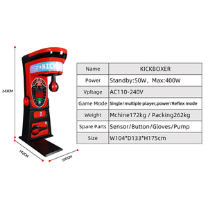Nieuwe Kickboxer Muntbediende Elektronische Trainingsautomaat Arcade Gametas Ponsen Metalen Boksmachine Voor Entertainmentcentrum - Product Image 3