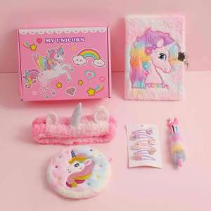 Girls Birthday Gift Cute Stationery Fluffy Secret Notebook Kits <b>Journal</b> Diary for Girls With Lock and Keys - Product Image 1