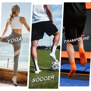 Muestra gratis de calcetines deportivos finos para hombre con logotipo personalizado de posición inferior de verano para calcetines de fútbol antideslizantes para fútbol - Product Image 2