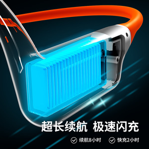 ES-910 Bone Conduction Headphones IP68 Bluetooth 5.0 32G Sports Headphones Sunshine Orange Dark Gray - Product Image 3