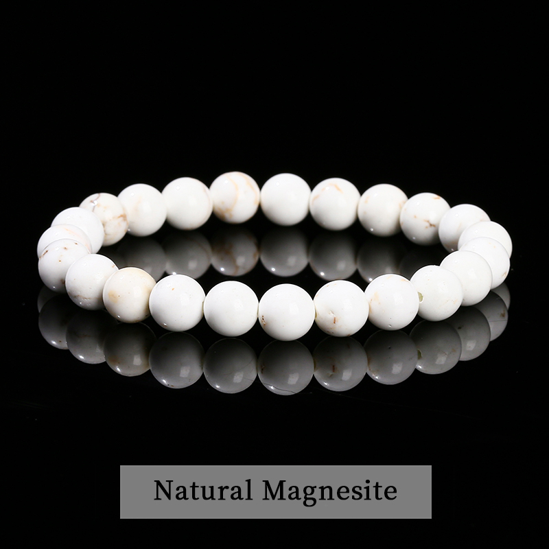 Bracelet en magnésite naturelle