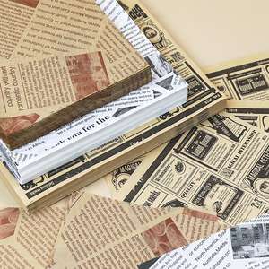 Papel de Hornear Antigrasa Desechable al por Mayor, Material de Pulpa con Diseño de Periódico, para Envolver Alimentos, Sándwiches, Galletas y Bocadillos - Product Image 2