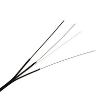 Kabel Jatuh FTTH LSZH Kabel Optik Serat, G657A2 Frp/Kfrp/Baja untuk Dalam dan Luar Ruangan 1 Inti 2 Inti 2000M/Kambo Drum Kayu/OEM