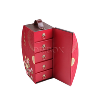 Boîte cadeau de luxe personnalisée et réutilisable pour gâteaux de lune, avec emballage rigide en papier et insert de plateau, idéale pour les desserts et bonbons de festival