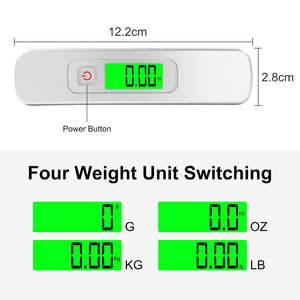 Hot Selling 50KG 10g Tragbares elektronisches LCD-Display Wiederauf lad bares Gepäck Reise waage Digital - Product Image 6