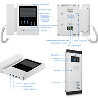 Interphone vidéo villa de bonne qualité, interphone avec moniteur, 3 unités, appartements, 4 fils, système d'interphone vidéo de porte