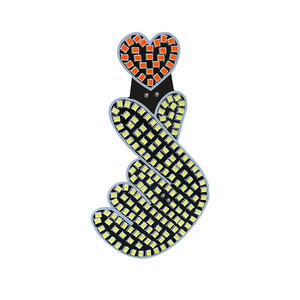 ไฟนีออนรูปหัวใจสำหรับติดกระจกรถยนต์ ไฟ LED สร้างบรรยากาศ ใช้พลังงานจาก <span class=keywords><strong>USB</strong></span> ฉายภาพรูปหัวใจสำหรับรถยนต์ - Product Image 4