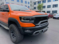 Neuerscheinung für Dodge Ram 1500 Ram 2500 Karosserie-Kit 2013-2018 Upgrade auf 2021 RAM TRX-Stil Auto-Zubehör Stoßstange Scheinwerfer