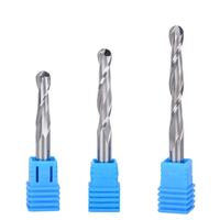 HOZLY Fresa de doble filo esférica para madera, herramienta de grabado en espiral, herramientas para router CNC, carburo OEM ODM