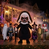 Costume de mascotte gonflable d'animal effrayant et diabolique pour Halloween, unisexe adulte, cosplay intégral