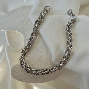 Pulsera de Cadena con Cesta de Flores de Acero Inoxidable de 8 mm, Joyería Unisex para Hombre y Mujer - Product Image 3